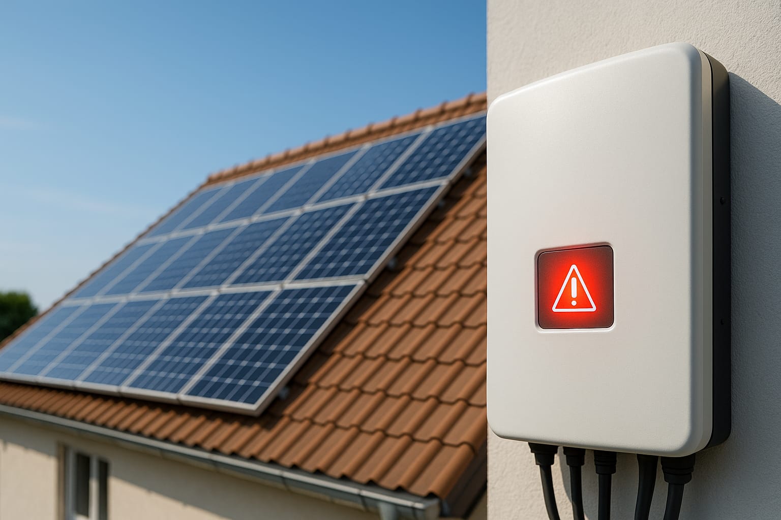 Inverter which has a problem and showing an alert